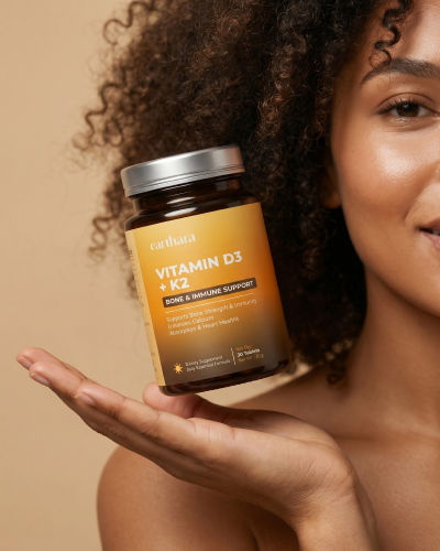 Bone & Vitality Support Vitamin D3 + K2 Capsules