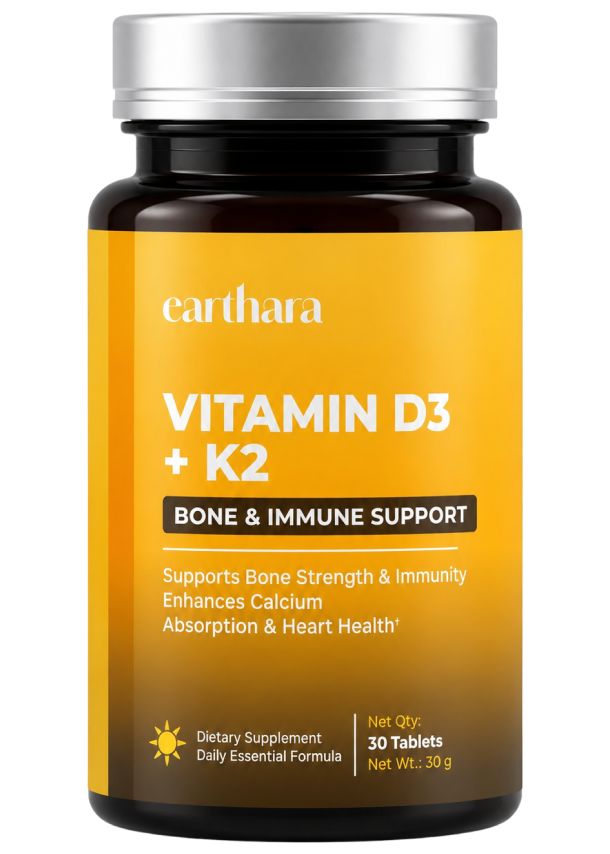 Bone & Vitality Support Vitamin D3 + K2 Capsules