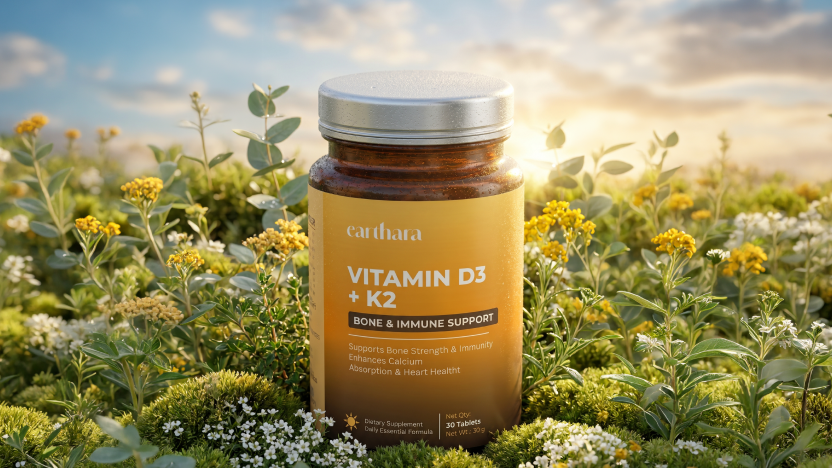 Bone & Vitality Support Vitamin D3 + K2 Capsules